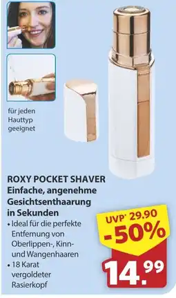 Famila Nord West ROXY POCKET SHAVER Einfache, angenehme Gesichtsenthaarung in Sekunden Angebot