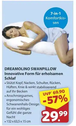 Famila Nord West DREAMOLINO SWANPILLOW Innovative Form für erholsamen Schlaf Angebot
