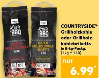Kaufland COUNTRYSIDE Grillholzkohle oder Grillholzkohlebriketts Angebot