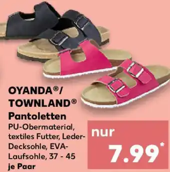 Kaufland OYANDA/ TOWNLAND Pantoletten Angebot