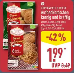 Aldi Nord Coppenrath & wiese aufbackbrötchen kernig und kräftig Angebot