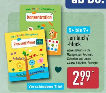 Aldi Nord Mein buntes übungsbuch Angebot
