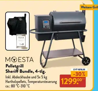 Aldi Nord Moesta pelletgrill sheriff bundle, 4-tlg Angebot