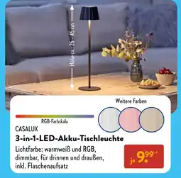 Aldi Nord Casalux 3-in-1-led-akku-tischleuchte Angebot