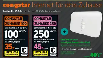 cosmophone Congstar zuhause 100 oder zuhause 250 Angebot