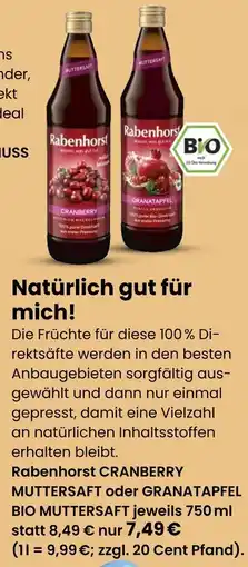 Vitalia Rabenhorst cranberry muttersaft Angebot