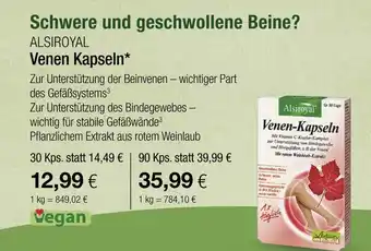 Vitalia Alsiroyal venen kapseln Angebot