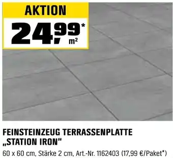 OBI Feinsteinzeug terrassenplatte ,,station iron" Angebot