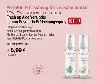 Vitalia Arya laya fresh up aloe vera Angebot