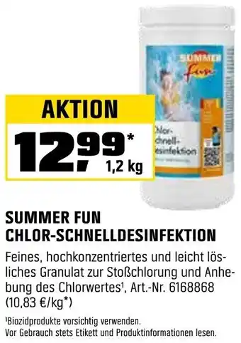 OBI Summer fun chlor-schnelldesinfektion Angebot