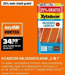 OBI Xyladecor holzschutzlasur „2 in 1" Angebot