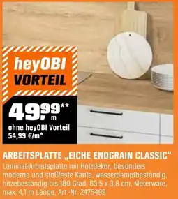 OBI Arbeitsplatte ,,eiche endgrain classic" Angebot