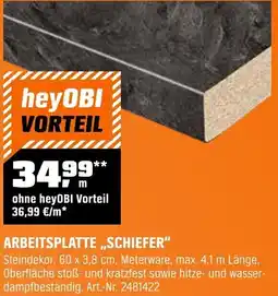 OBI Arbeitsplatte „schiefer" Angebot