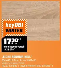 OBI Eiche sonoma hell Angebot