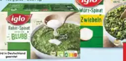 Netto Marken-Discount Iglo Rahm-Spinat mit dem Blubb Angebot