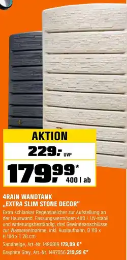 OBI 4RAIN WANDTANK ,,EXTRA SLIM STONE DECOR" Angebot
