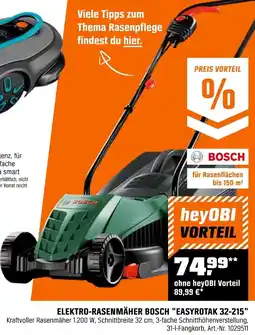 OBI Elektro-rasenmäher bosch "easyrotak 32-215" Angebot