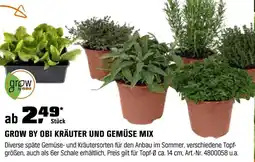 OBI Grow by obi kräuter und gemüse mix Angebot