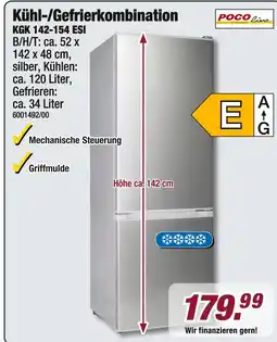 Poco Pocoline kühl-/gefrierkombination kgk 142-154 esi Angebot