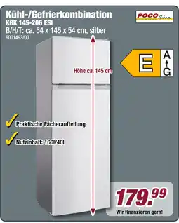 Poco Pocoline kühl-/gefrierkombination kgk 145-206 esi Angebot