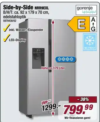 Poco Gorenje side-by-side nrr9exl Angebot