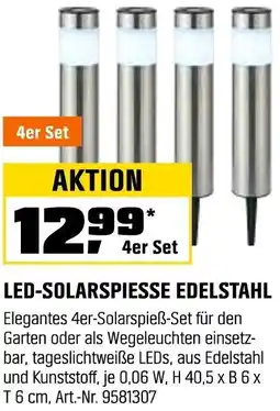 OBI Led-solarspiesse edelstahl Angebot