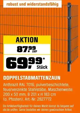OBI Doppelstabmattenzaun Angebot
