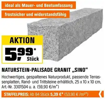 OBI Naturstein-palisade granit „sino" Angebot