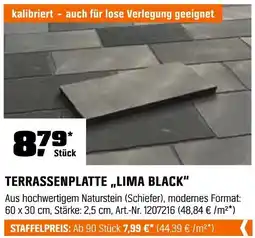 OBI Terrassenplatte ,,lima black" Angebot