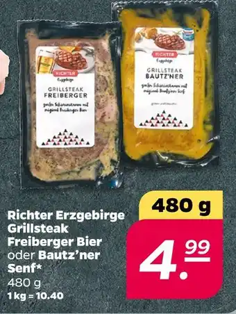 NETTO Richter erzgebirge oder bautz’ner grillsteak freiberger bier oder senf Angebot