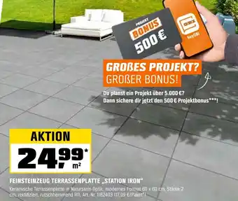 OBI Feinsteinzeug terrassenplatte ,,station iron" Angebot