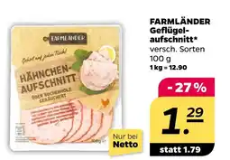 NETTO Farmländer geflügelaufschnitt Angebot