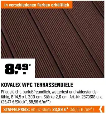 OBI Kovalex wpc terrassendiele Angebot