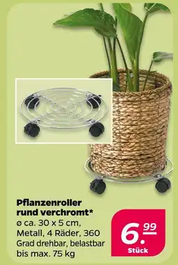 NETTO Pflanzenroller rund verchromt Angebot