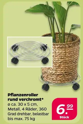 NETTO Pflanzenroller rund verchromt Angebot