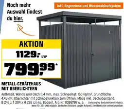 OBI Metall-gerätehaus mit oberlichtern Angebot