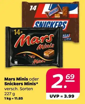 NETTO Mars, snickers mars minis oder snickers minis Angebot