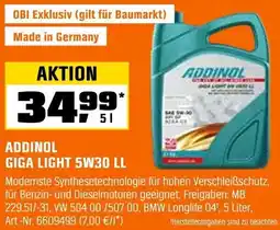 OBI Addinol giga light 5W30 LL Angebot