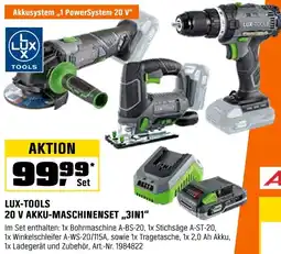 OBI Lux-tools 20 v akku-maschinenset „3in1" Angebot
