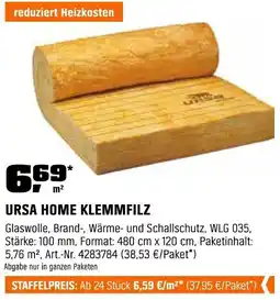 OBI Ursa home klemmfilz Angebot