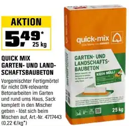 OBI Quick mix garten- und landschaftsbaubeton Angebot