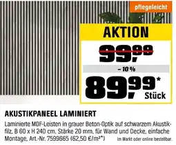 OBI Akustikpaneel laminiert Angebot
