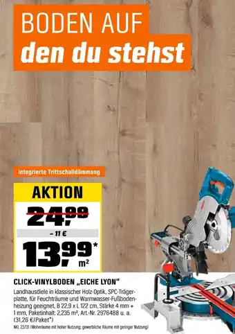 OBI Click-vinylboden ,,eiche lyon" Angebot