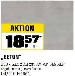 OBI Arbeitsplatte ,,beton" Angebot