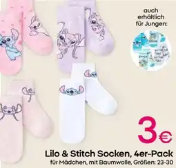 PEPCO Lilo & Stitch Socken, 4er-Pack Angebot