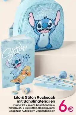 PEPCO Lilo & Stitch Rucksack mit Schulmaterialien Angebot
