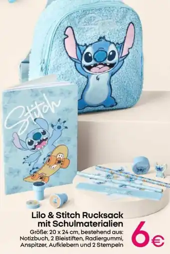 PEPCO Lilo & Stitch Rucksack mit Schulmaterialien Angebot
