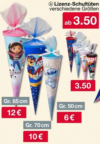 Woolworth Lizenz-Schultüten Angebot