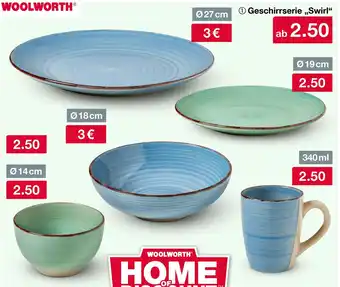 Woolworth Geschirrserie,,Swirl Angebot