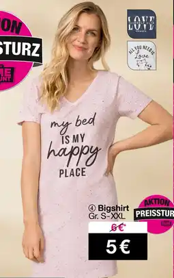 Woolworth LOVE Bigshirt Angebot